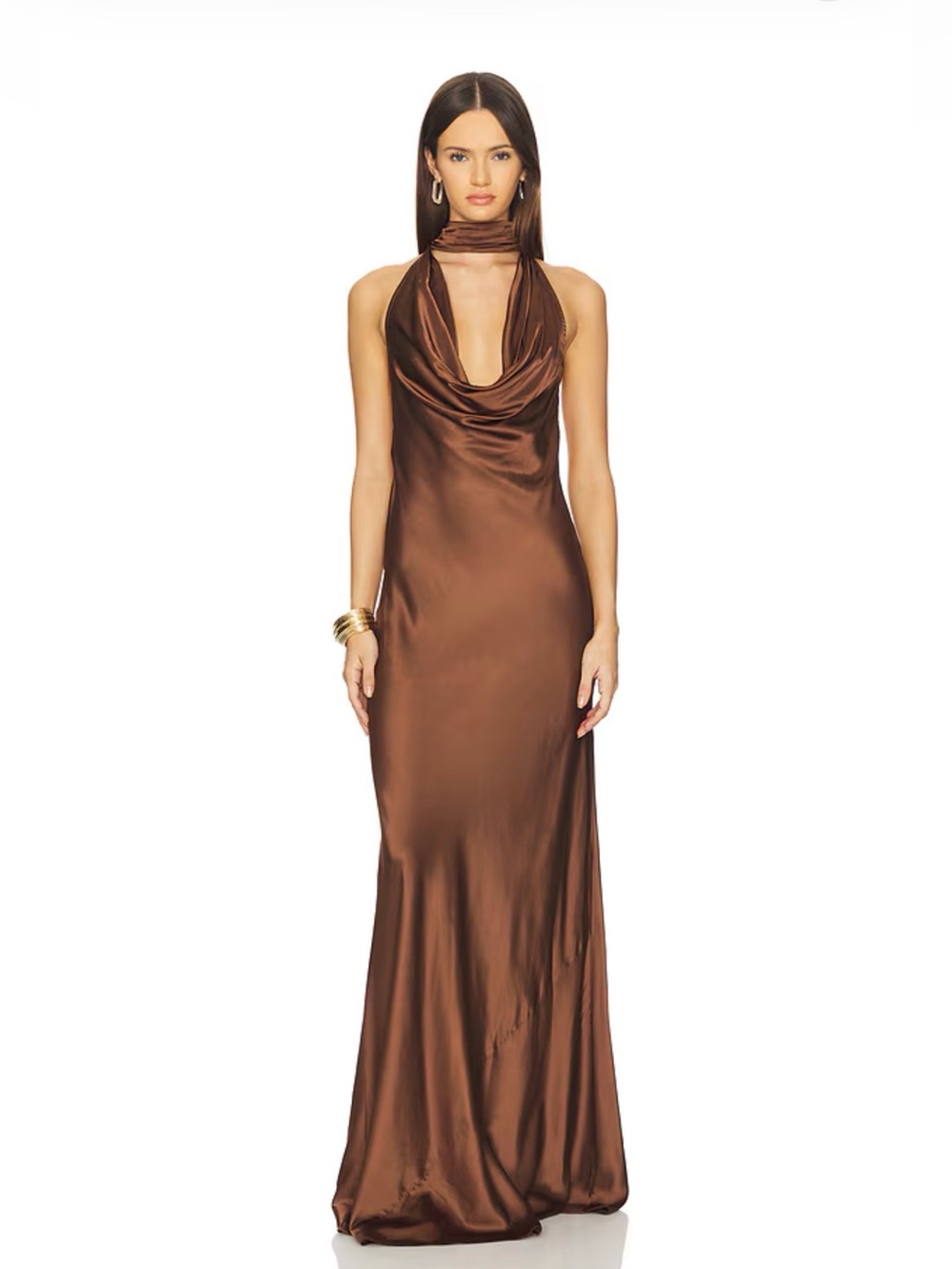 Stone Cold Fox x REVOLVE Amelia Gown in Espresso NWT Medium